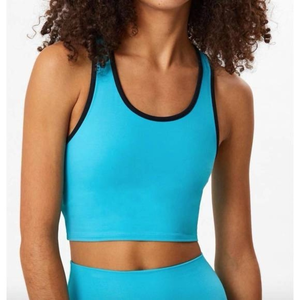 Splits59 Amber AirWeight Sports Bra in Aqua sz M